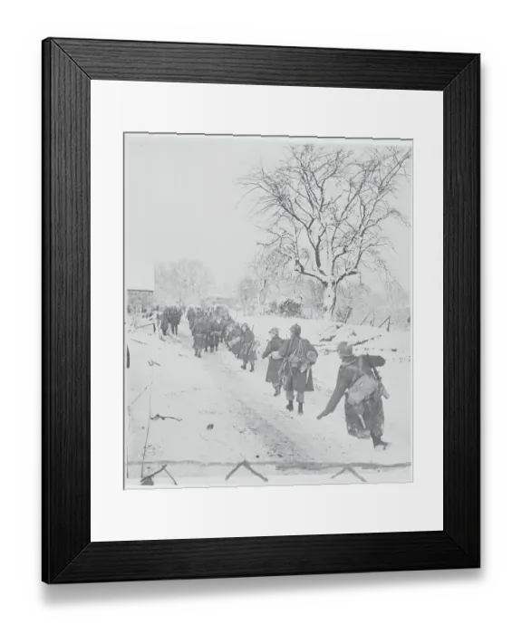 Framed Print : US Infantry Advance Through Belgium Framed Print : US Infantry Advance Through Belgium
