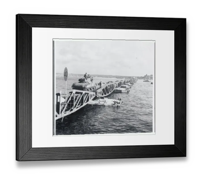 Framed Print : Military Tank Coming Ashore