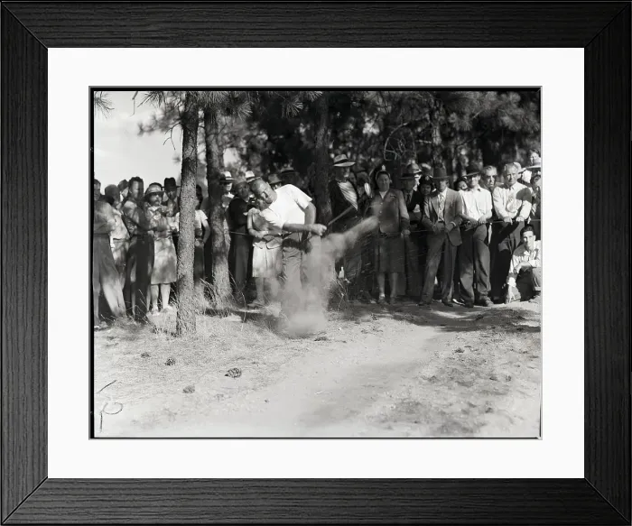 Framed Print : Golfer Bob Hamilton Makes Bogey in Woods Framed Print : Golfer Bob Hamilton Makes Bogey in Woods