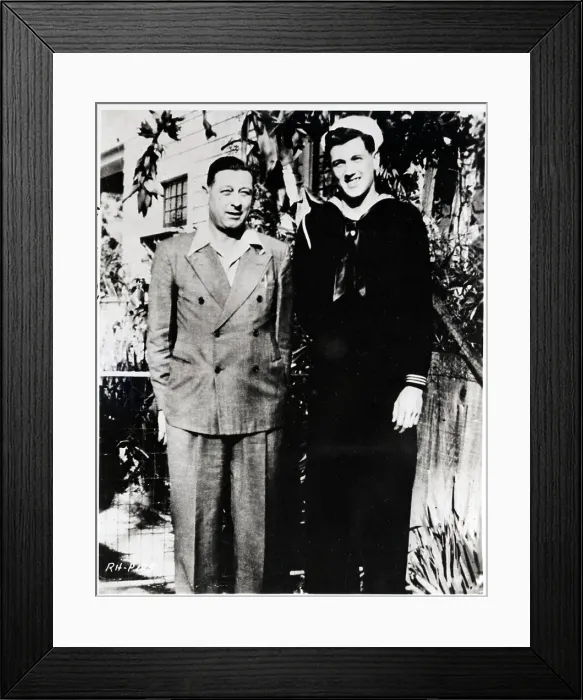 Framed Print : Rock Hudson, Sailor, With Father Framed Print : Rock Hudson, Sailor, With Father