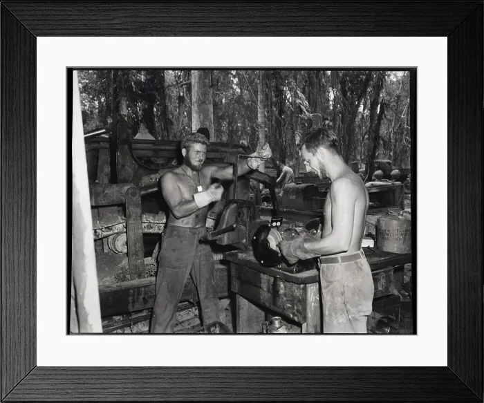 Framed Print : Machine Shop On Bougainville Framed Print : Machine Shop On Bougainville