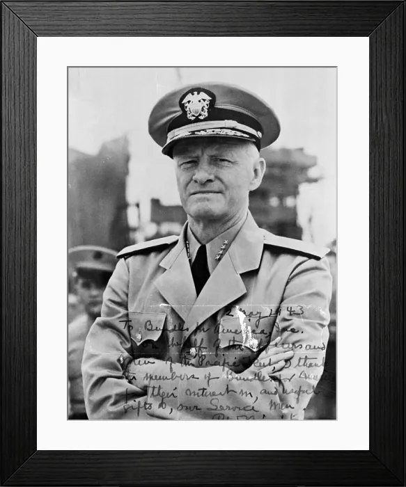 Framed Print : Chester W. Nimitz in Uniform