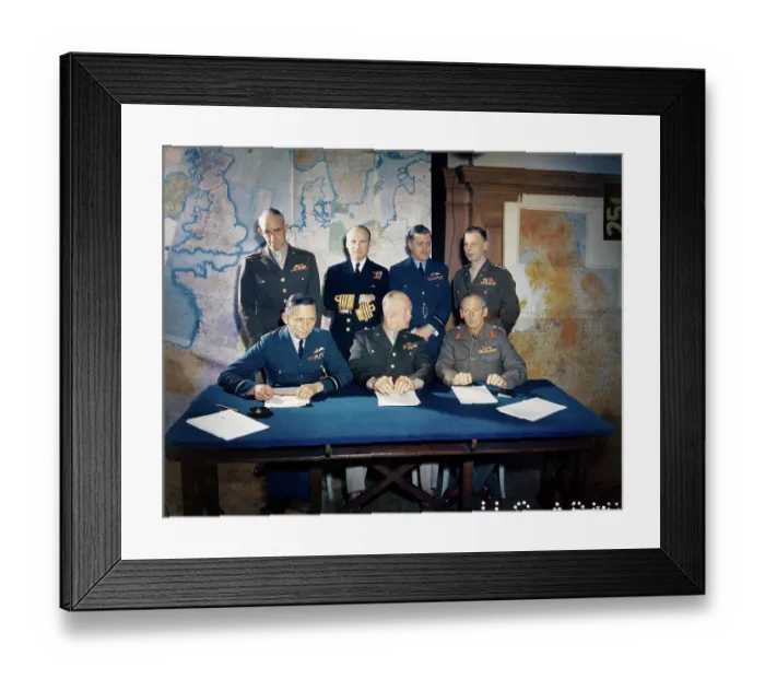 Framed Print : General Eisenhower with Staff Framed Print : General Eisenhower with Staff