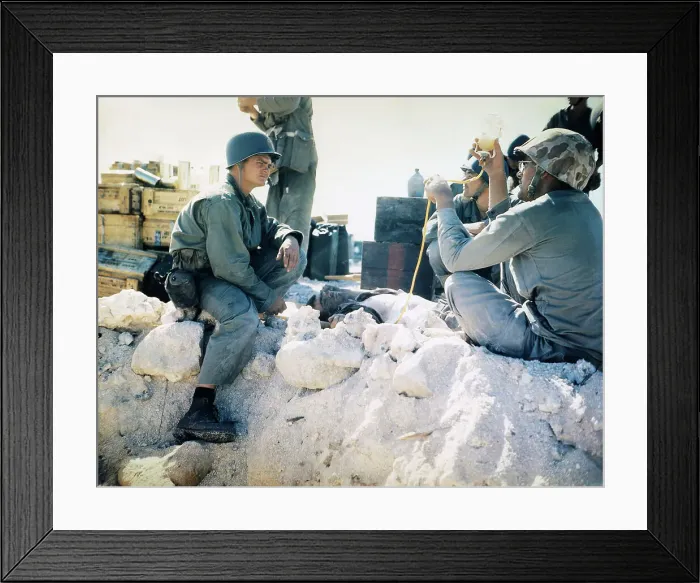 Framed Print : Wounded Marines Receiving Aide Framed Print : Wounded Marines Receiving Aide