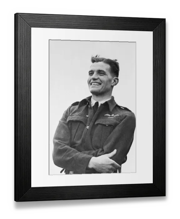 Framed Print : Commander Johnny Johnson with His Arms Folded