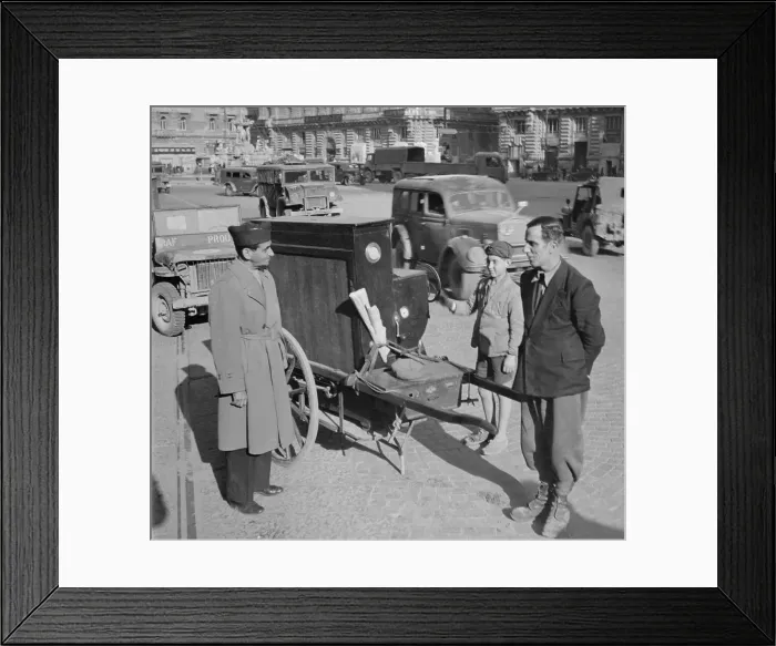 Framed Print : Irving Berlin Standing on a Naples Street Framed Print : Irving Berlin Standing on a Naples Street