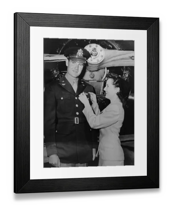 Framed Print : George McGovern Receiving His Air Corps Wings Framed Print : George McGovern Receiving His Air Corps Wings