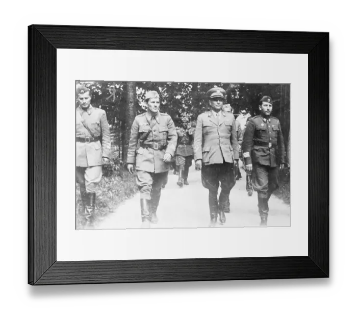 Framed Print : Yugoslavian Leaders Walking Together
