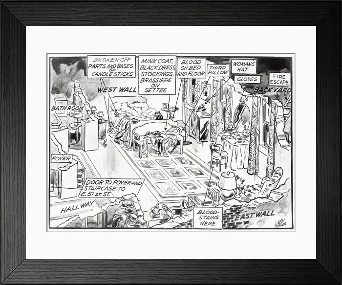 Framed Print : Illustrated Interior of Home of Patricia Lonergan Framed Print : Illustrated Interior of Home of Patricia Lonergan
