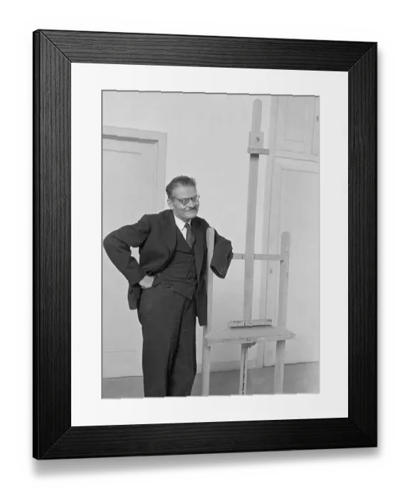 Framed Print : Jose Clemente Orozco Standing with Hands on his Hips Framed Print : Jose Clemente Orozco Standing with Hands on his Hips