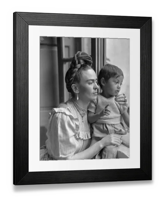 Framed Print : Frida Kahlo Holding Little Boy Framed Print : Frida Kahlo Holding Little Boy