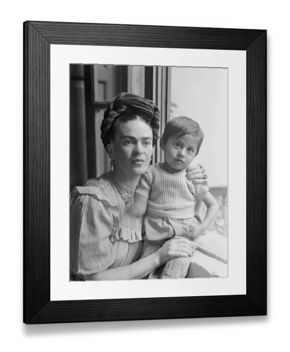 Framed Print : Frida Kahlo Holding Little Boy Framed Print : Frida Kahlo Holding Little Boy