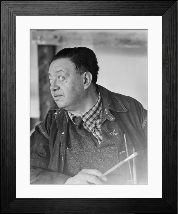 Framed Print : Diego Rivera Holding Paintbrush Framed Print : Diego Rivera Holding Paintbrush