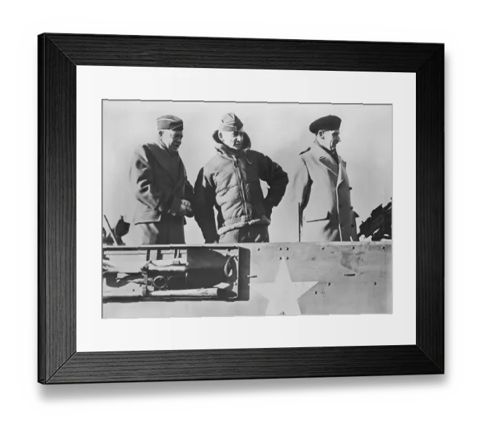 Framed Print : General Dwight Eisenhower and Others on Field Framed Print : General Dwight Eisenhower and Others on Field