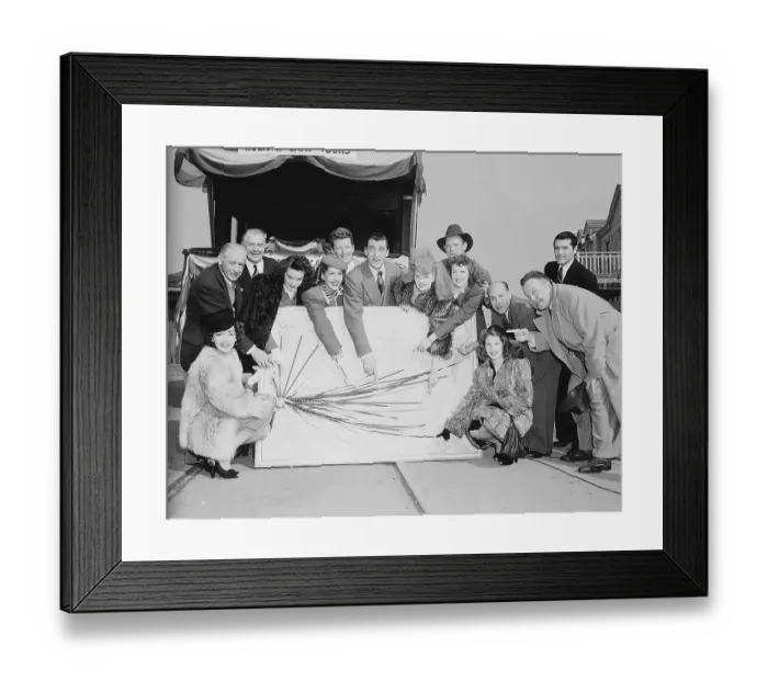 Framed Print : Hollywood Stars with Map Framed Print : Hollywood Stars with Map