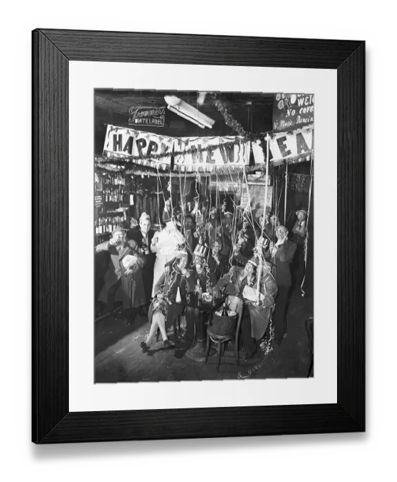 Framed Print : Sammy Fuchs and Friends at New Year's Eve Party Framed Print : Sammy Fuchs and Friends at New Year's Eve Party