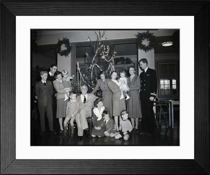 Framed Print : Roosevelt Family at Home on Christmas Eve Framed Print : Roosevelt Family at Home on Christmas Eve