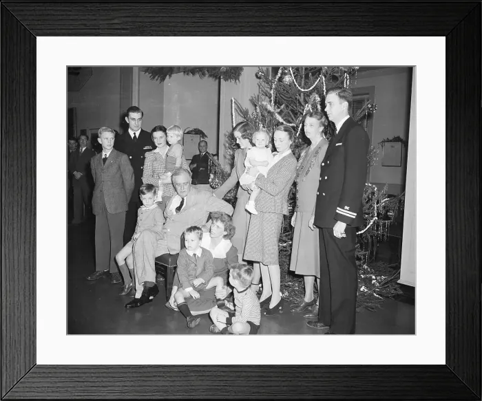 Framed Print : Roosevelt Family at Home on Christmas Eve Framed Print : Roosevelt Family at Home on Christmas Eve