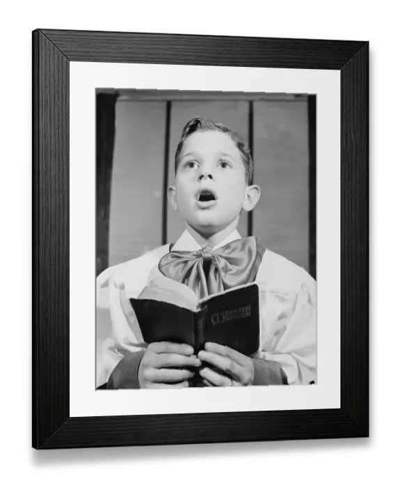 Framed Print : Choir Boy Singing Hymn Framed Print : Choir Boy Singing Hymn