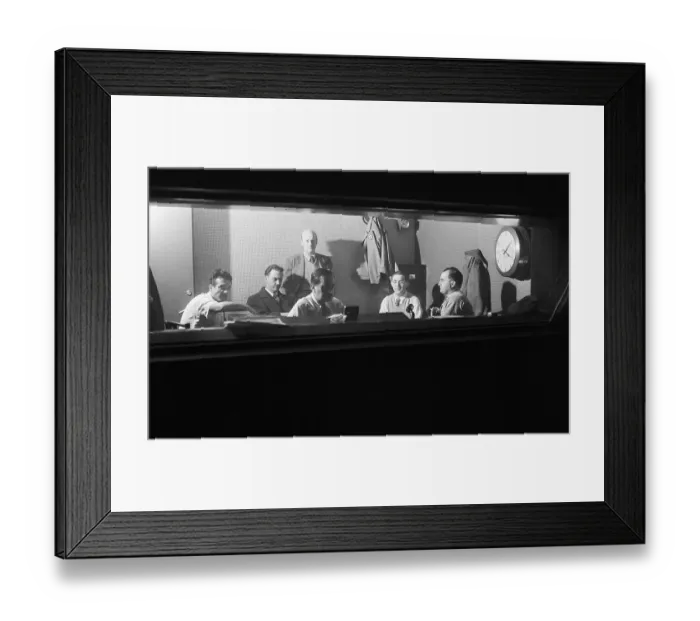 Framed Print : Benny Goodman with Musicians in Studio Framed Print : Benny Goodman with Musicians in Studio