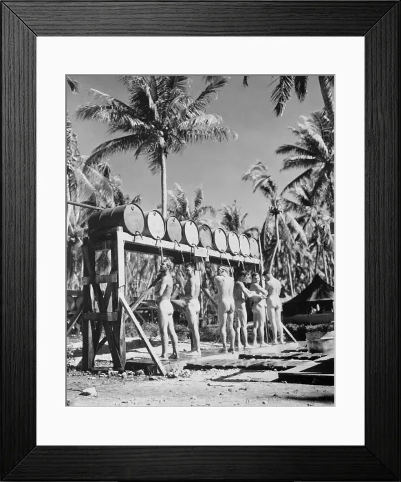Framed Print : People Taking Showers Framed Print : People Taking Showers