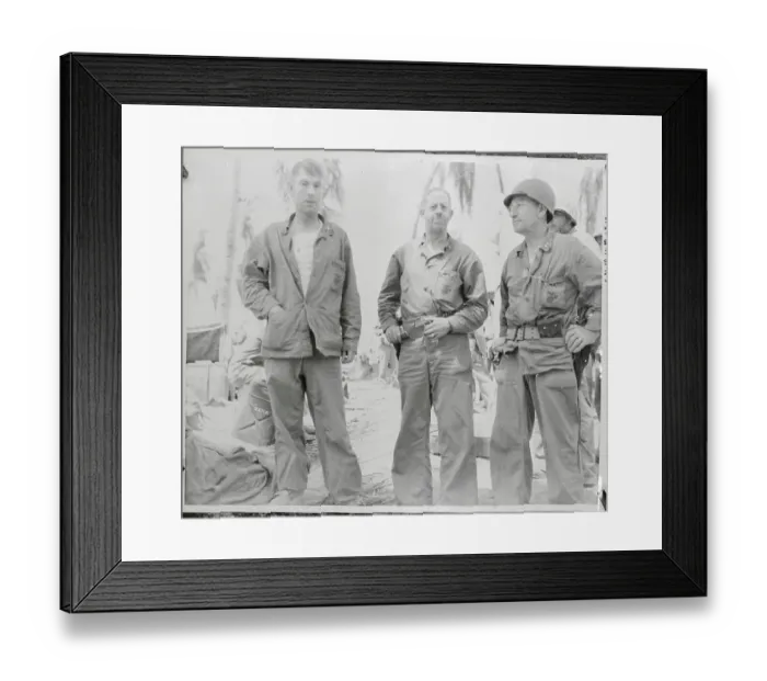 Framed Print : Marine Officers Standing After Fight