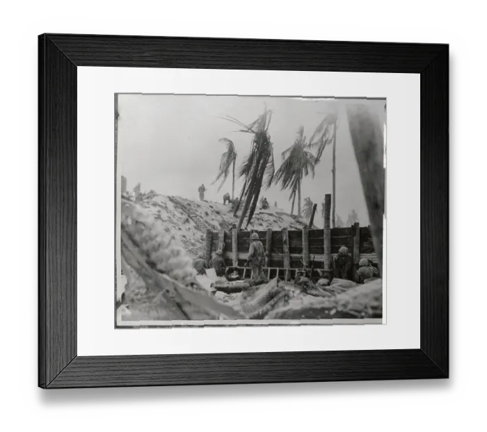Framed Print : U. S. Soldiers Landing on War Scene at Gilbert Islands Framed Print : U. S. Soldiers Landing on War Scene at Gilbert Islands