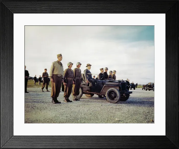 Framed Print : President Roosevelt with Decorated Officers Framed Print : President Roosevelt with Decorated Officers