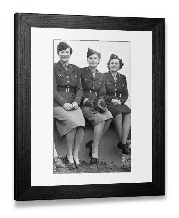 Framed Print : Female War Correspondents in England Seated Framed Print : Female War Correspondents in England Seated