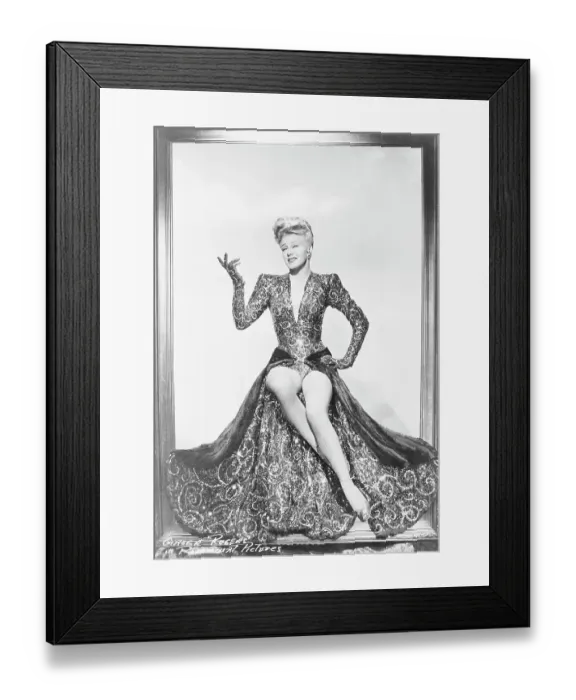 Framed Print : Ginger Rogers Modeling Gown from Lady in the Dark Framed Print : Ginger Rogers Modeling Gown from Lady in the Dark