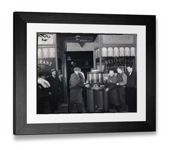 Framed Print : Men Removing Juke Box From Bar Framed Print : Men Removing Juke Box From Bar