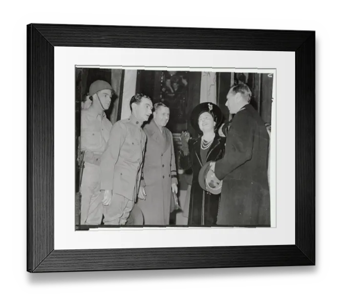 Framed Print : British King and Queen Talking with General Jacob L. Devers Framed Print : British King and Queen Talking with General Jacob L. Devers