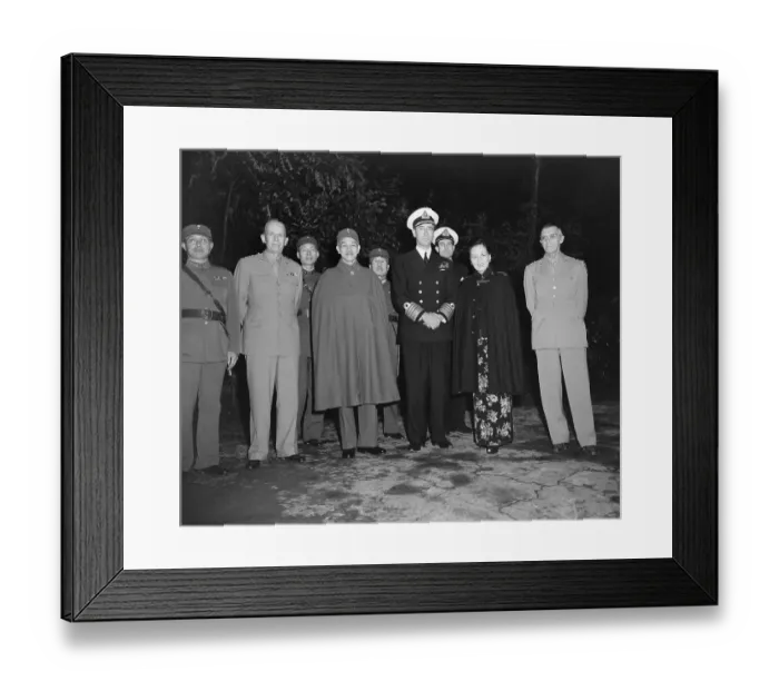 Framed Print : Military Leaders Meeting In China