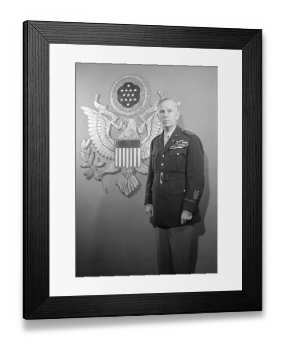 Framed Print : Army Chief of Staff George C. Marshall Posing in Uniform Framed Print : Army Chief of Staff George C. Marshall Posing in Uniform