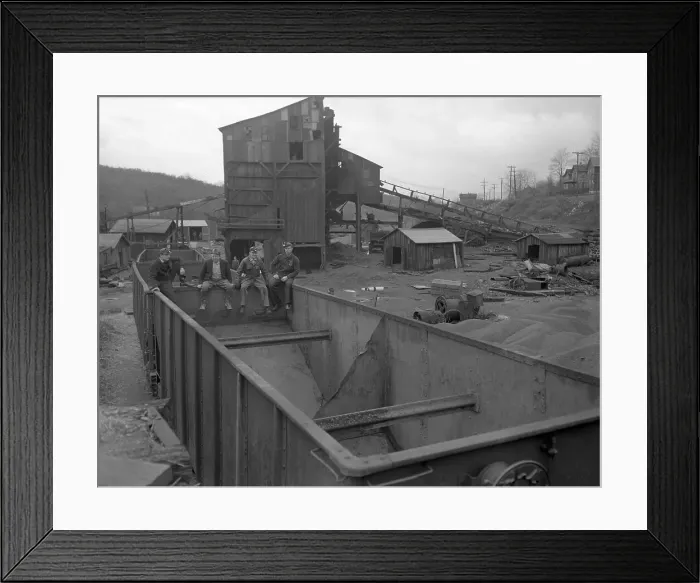 Framed Print : This Coal Scene Changed as Miners are Ordered Back Framed Print : This Coal Scene Changed as Miners are Ordered Back