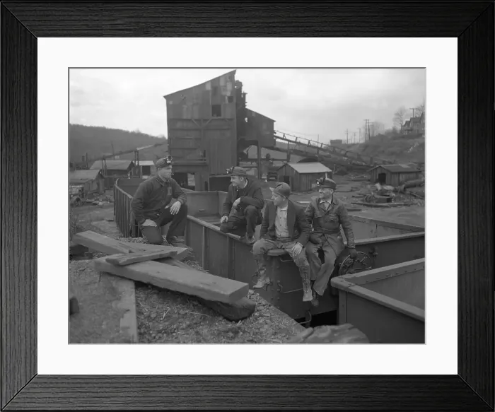 Framed Print : This Coal Scene Changed as Miners are Ordered Back Framed Print : This Coal Scene Changed as Miners are Ordered Back