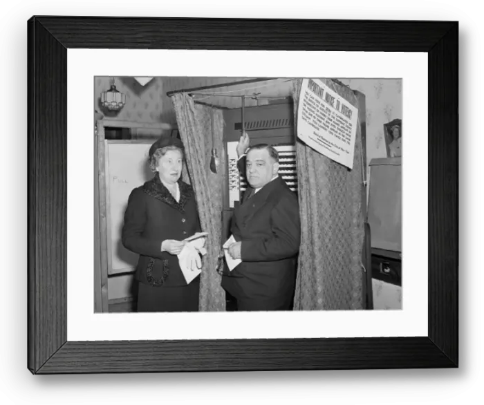 Framed Print : Fiorello La Guardia Casting Ballot Framed Print : Fiorello La Guardia Casting Ballot
