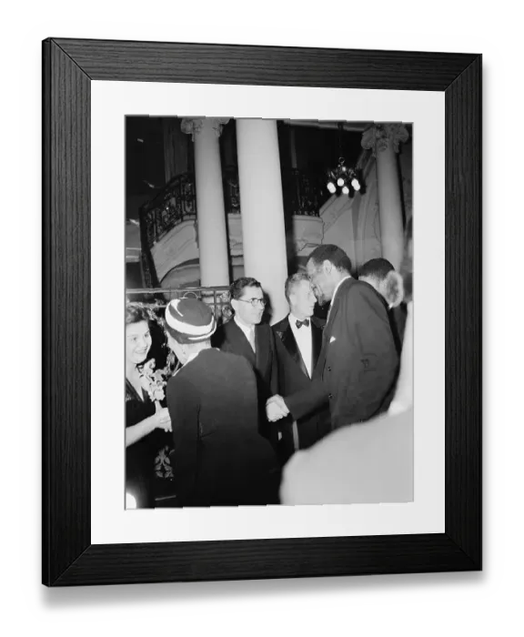 Framed Print : Paul Robeson Shaking Hands with Andrei Gromyko Framed Print : Paul Robeson Shaking Hands with Andrei Gromyko