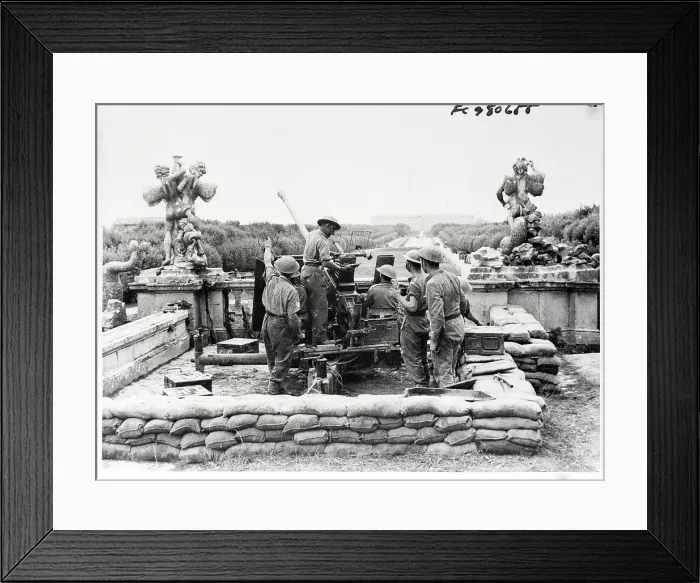 Framed Print : British Anti Aircraft Gun On Palace Framed Print : British Anti Aircraft Gun On Palace