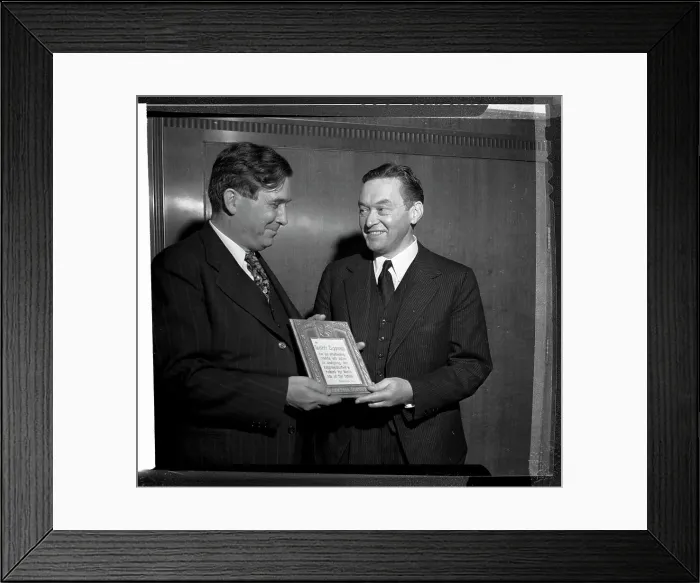 Framed Print : Wendell Willkie Presenting Award to Walter Lippmann Framed Print : Wendell Willkie Presenting Award to Walter Lippmann