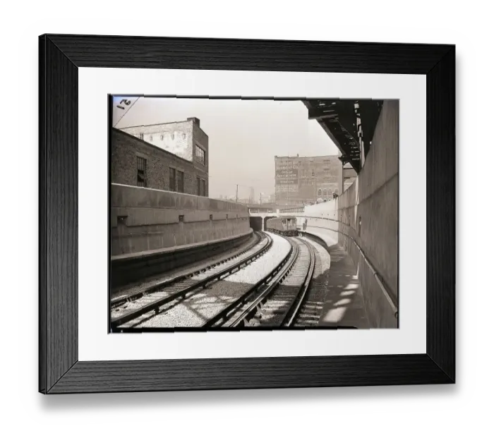 Framed Print : Subway Tracks and Train Framed Print : Subway Tracks and Train