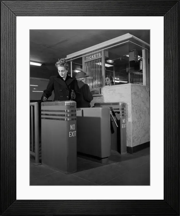 Framed Print : Subway Turnstile in Chicago Framed Print : Subway Turnstile in Chicago