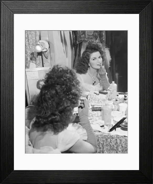 Framed Print : Hannah Williams Applying Lipstick Framed Print : Hannah Williams Applying Lipstick