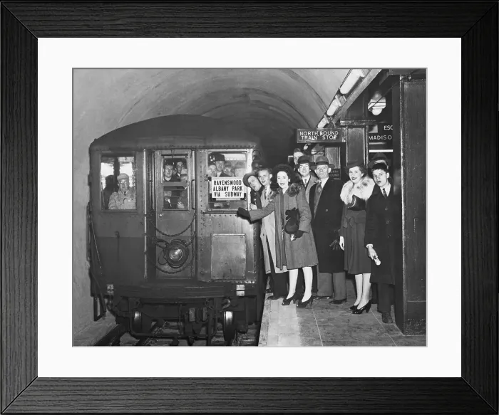 Framed Print : First Subway Trip For Paying Passengers