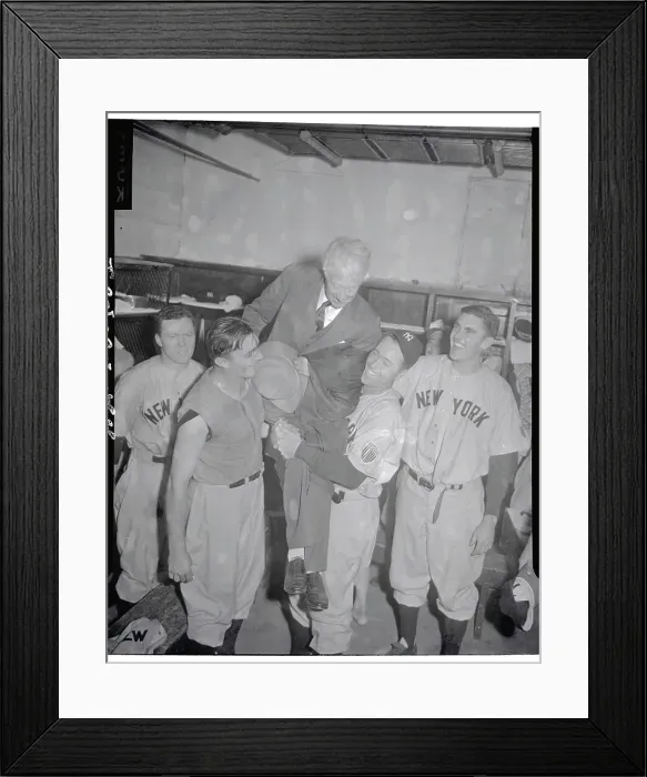 Framed Print : Yankees Carrying Kenesaw Mountain Landis