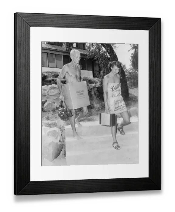 Framed Print : Members of Sanantan's Nudist Club