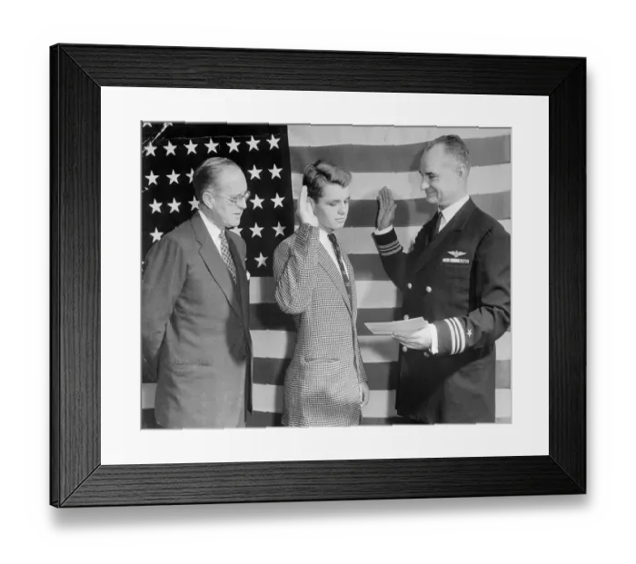 Framed Print : Robert F. Kennedy Being Sworn in to Naval Academy Framed Print : Robert F. Kennedy Being Sworn in to Naval Academy