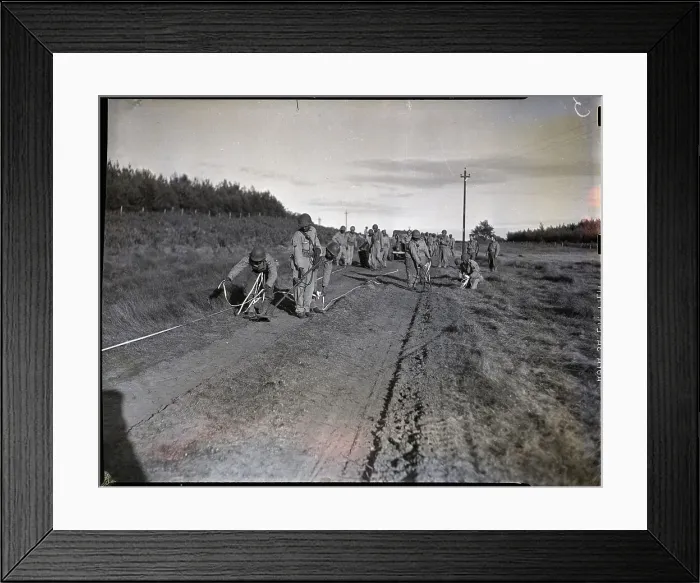 Framed Print : Engineers Clearing Mine Field Framed Print : Engineers Clearing Mine Field