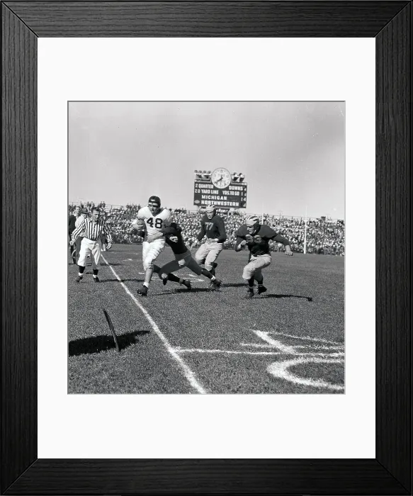 Framed Print : Otto Graham Being Forced Out of Bounds Framed Print : Otto Graham Being Forced Out of Bounds
