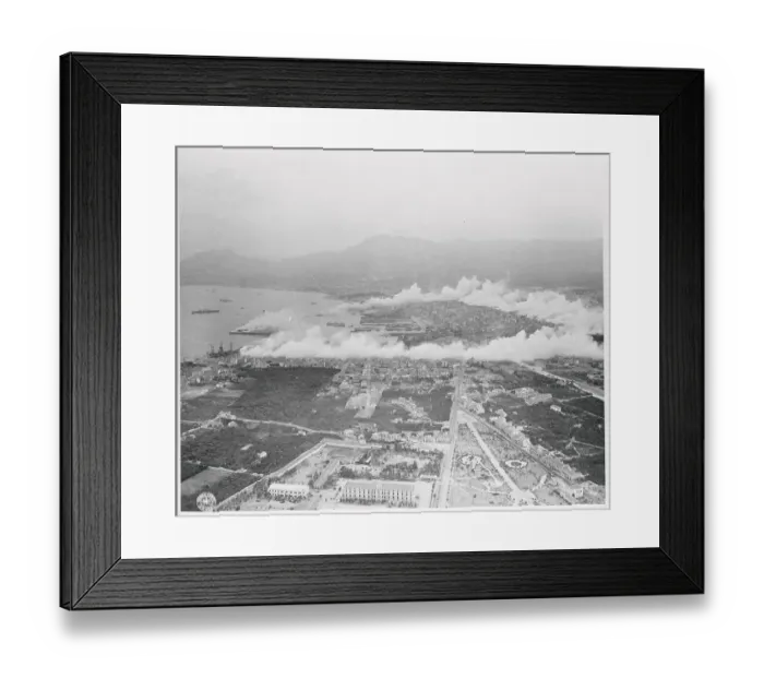 Framed Print : Smoke Clouds Being Dropped Framed Print : Smoke Clouds Being Dropped
